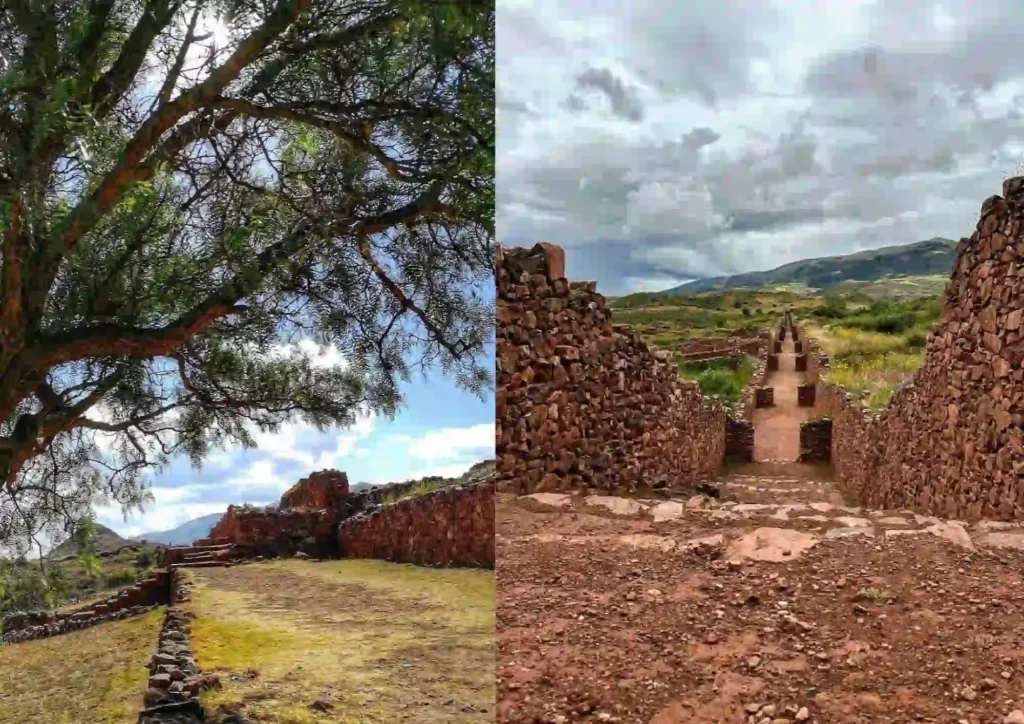 Muros y construcciones de piedra del complejo arqueológico de Pikillaqta